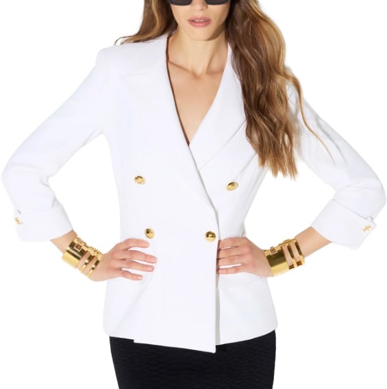 Elisabetta Franchi Jackets Avorio Wit