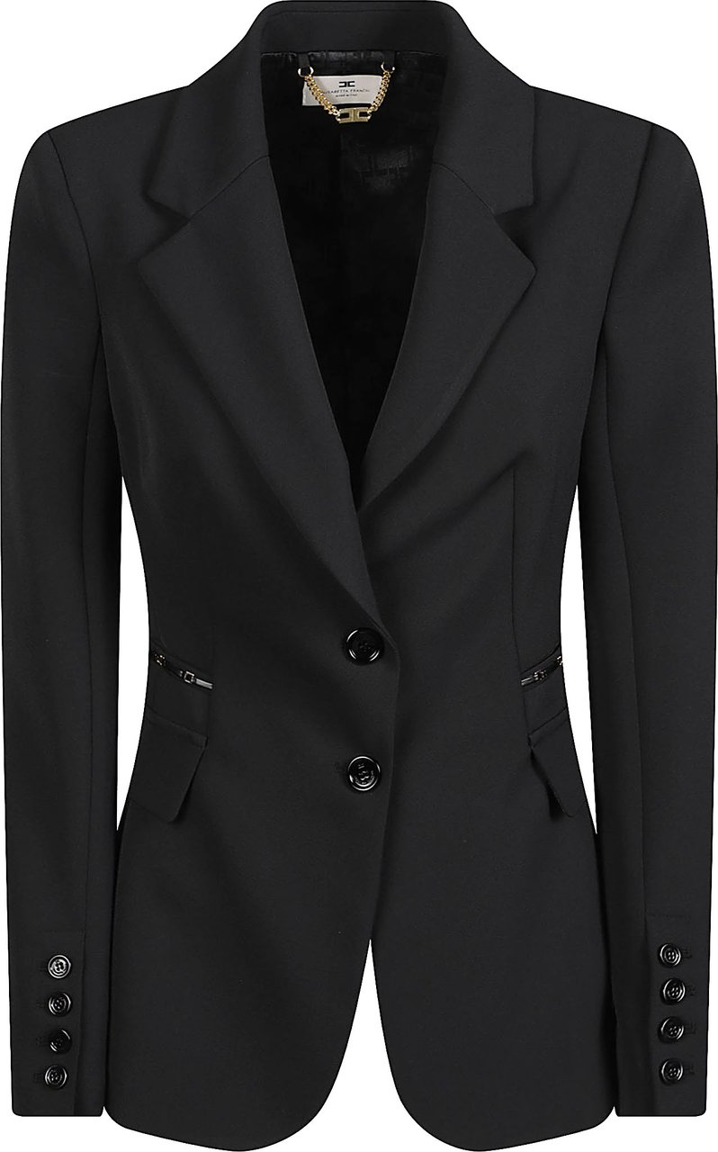 Elisabetta Franchi Essential Jacket Black Zwart