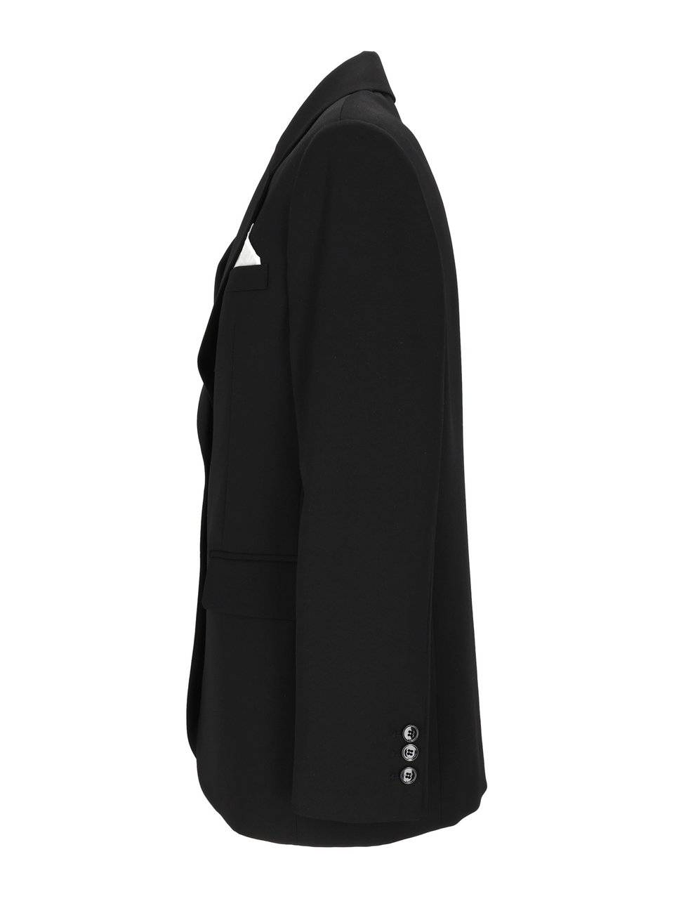 Elisabetta Franchi Refined Black Tailored Blazer With Notch Lapel Zwart