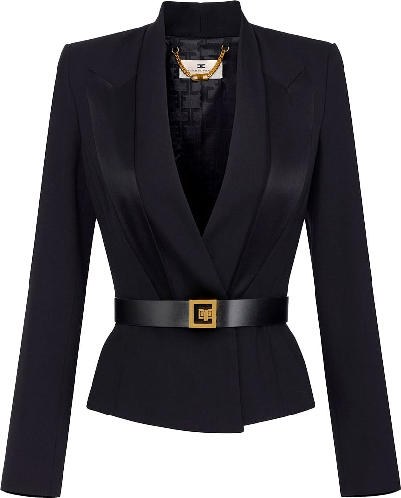Elisabetta Franchi Jackets Black Zwart