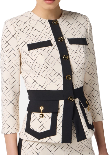 Elisabetta Franchi Jackets Lattenero Zwart