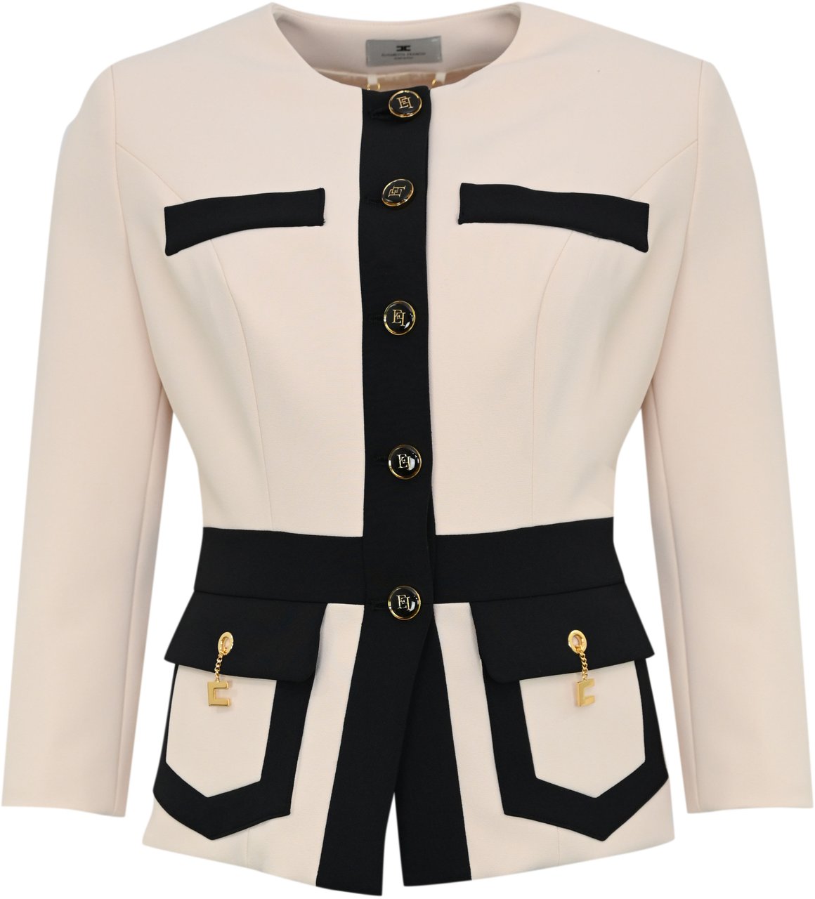Elisabetta Franchi Jackets Milknero Wit
