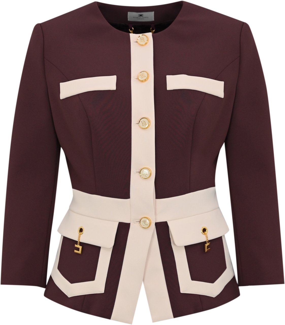 Elisabetta Franchi Jackets Merlotmilk Maroon