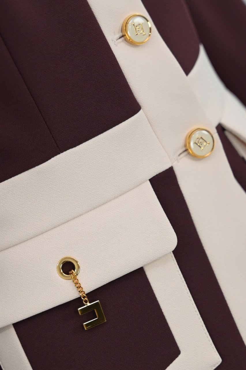 Elisabetta Franchi Jackets Merlotmilk Maroon