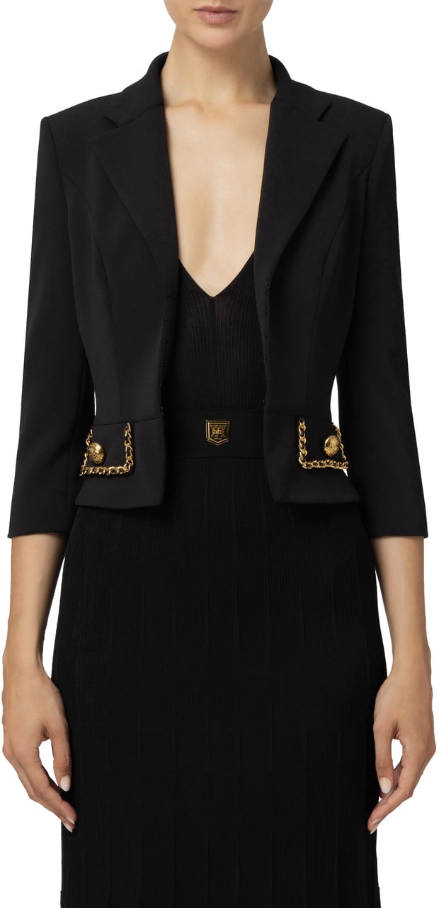 Elisabetta Franchi Jackets Black Zwart