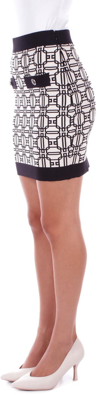 Elisabetta Franchi Skirts Burro Nero Zwart