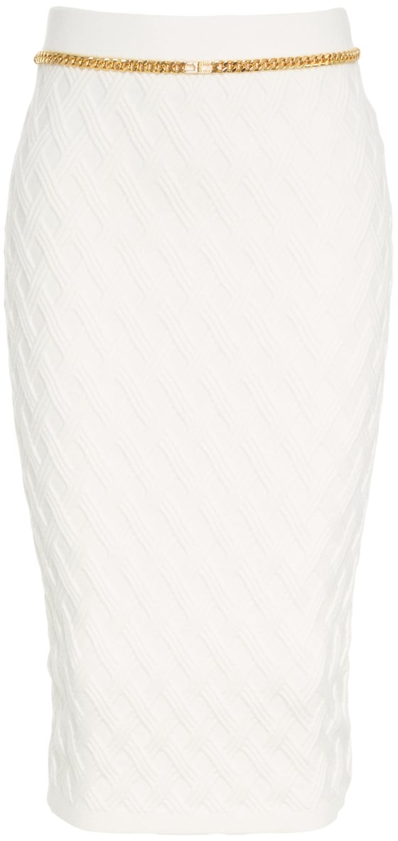 Elisabetta Franchi Gonna in maglia con dettaglio catena Wit