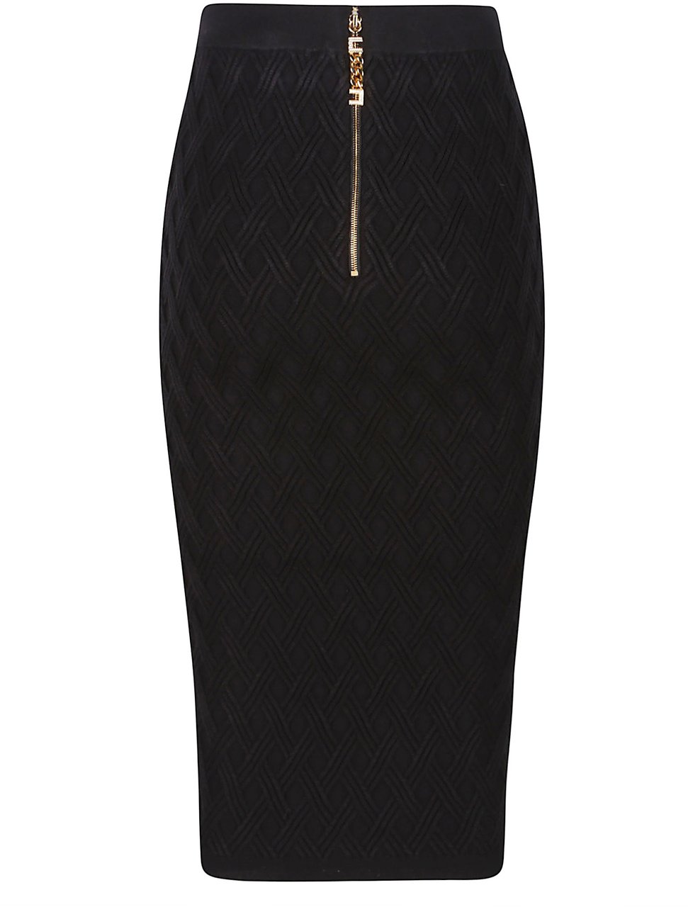 Elisabetta Franchi Midi Skirt Black Zwart