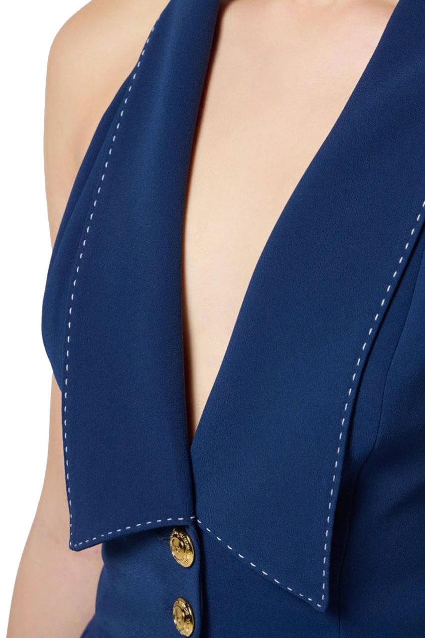 Elisabetta Franchi Waistcoats Blue Blauw