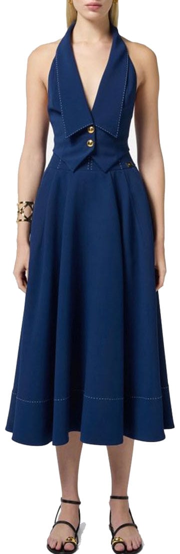 Elisabetta Franchi Waistcoats Blue Blauw