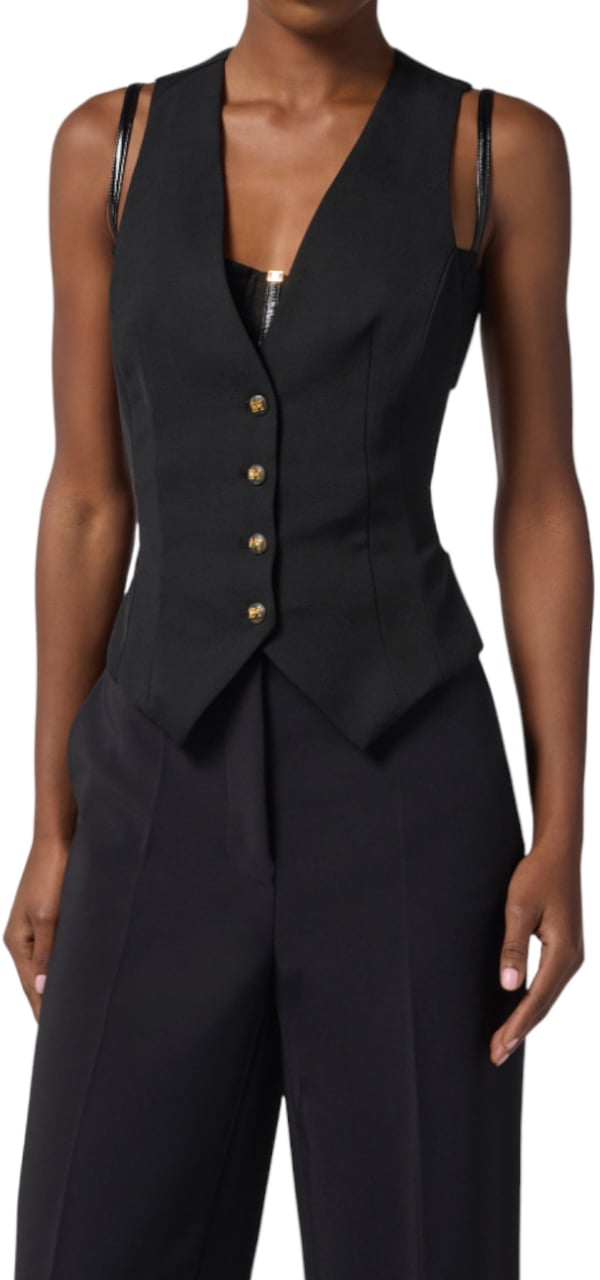 Elisabetta Franchi Jackets Black Zwart