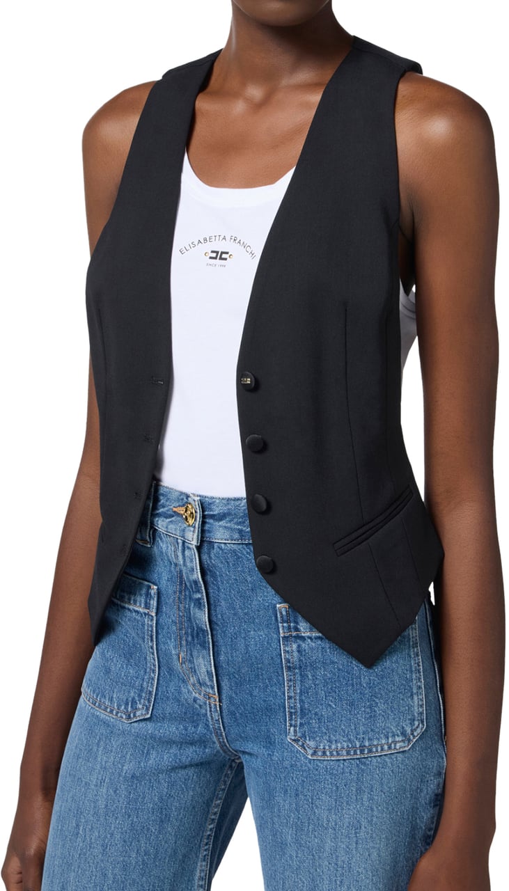 Elisabetta Franchi Jackets Black Zwart