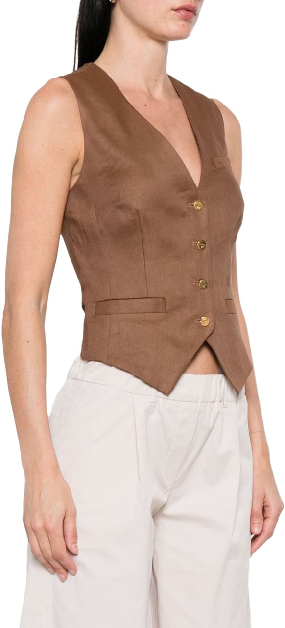 Elisabetta Franchi Sweaters Leather Brown Bruin