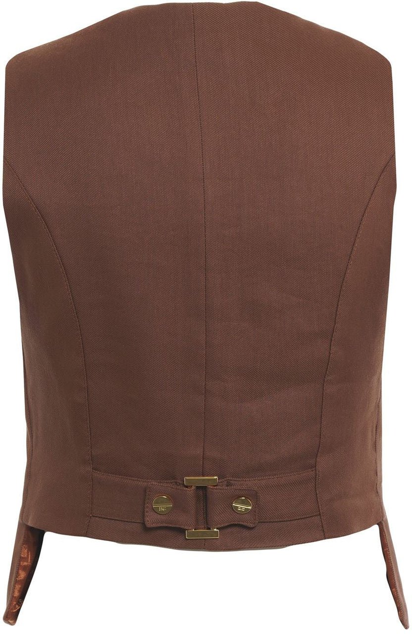Elisabetta Franchi Linen blend vest Bruin