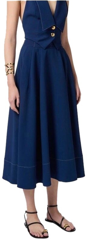 Elisabetta Franchi Skirt Blue Blauw
