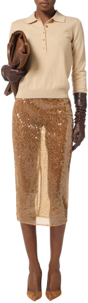 Elisabetta Franchi Skirts Honey Geel