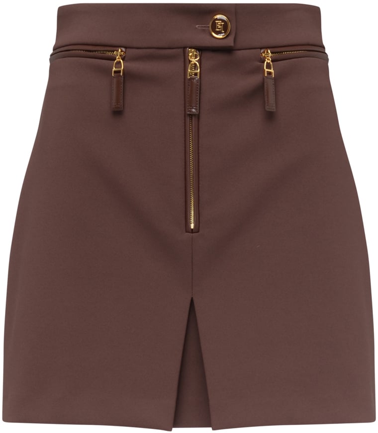 Elisabetta Franchi Skirts Coffee Bruin