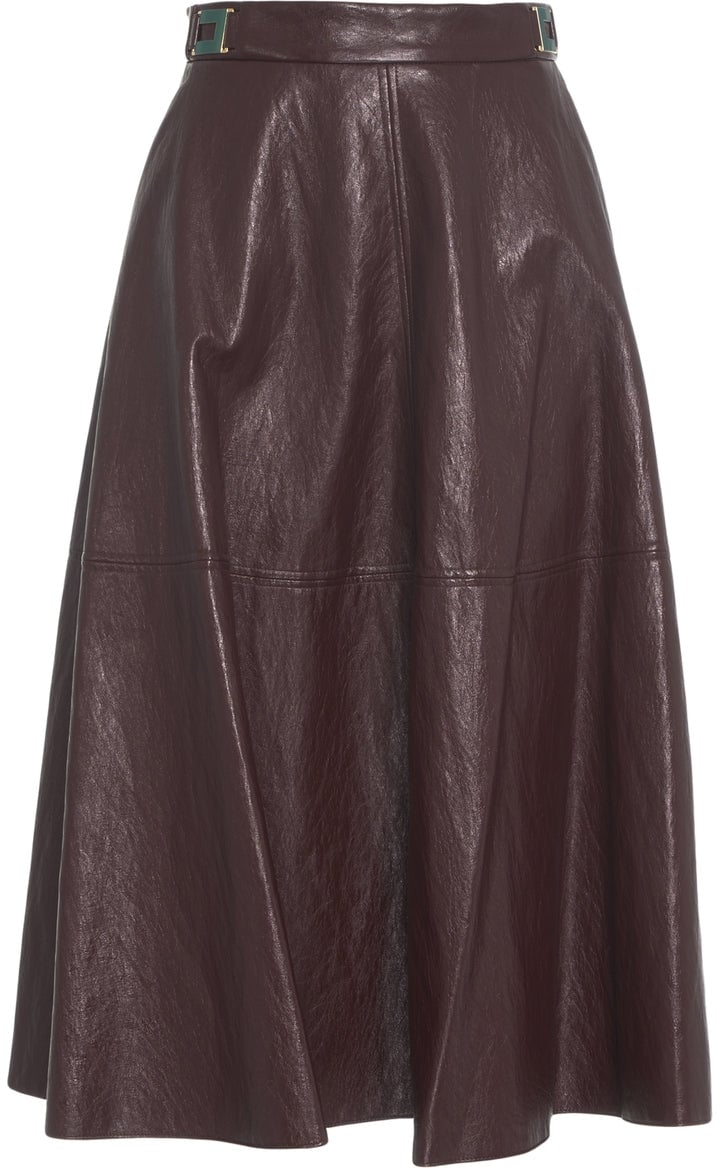 Elisabetta Franchi Faux leather midi skirt Divers