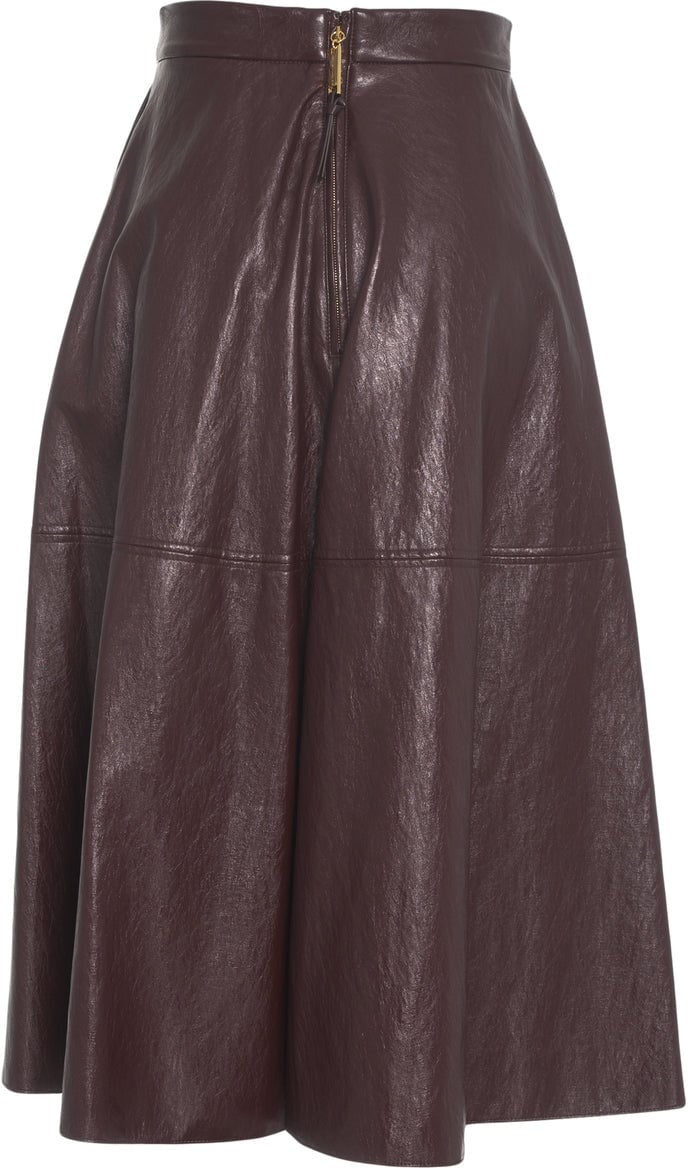 Elisabetta Franchi Faux leather midi skirt Divers