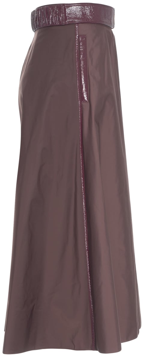 Elisabetta Franchi Gonna midi con cintura Rood