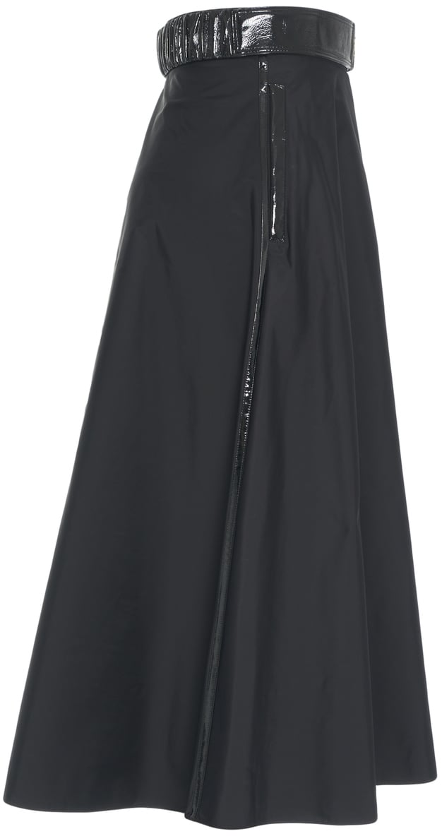 Elisabetta Franchi Gonna midi con cintura Zwart