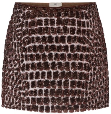 Elisabetta Franchi Skirts Coffee Bruin