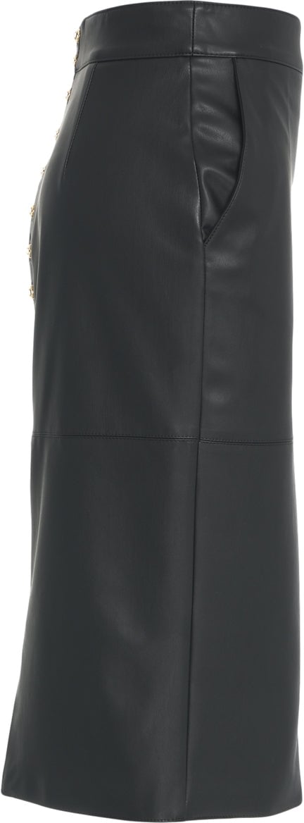 Elisabetta Franchi Pencil skirt made of faux leather Zwart
