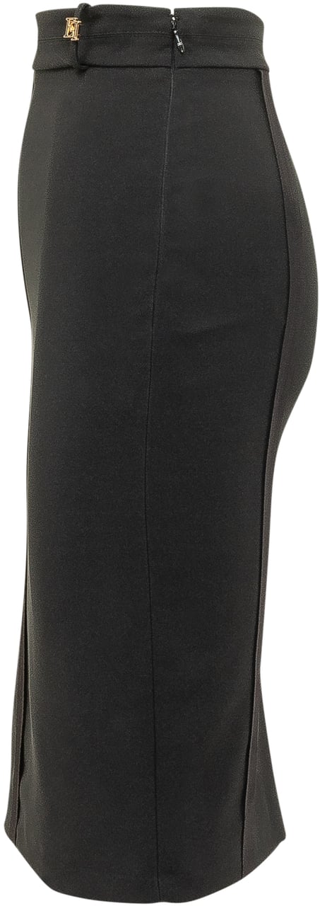 Elisabetta Franchi Gonna Midi a Tubino Zwart