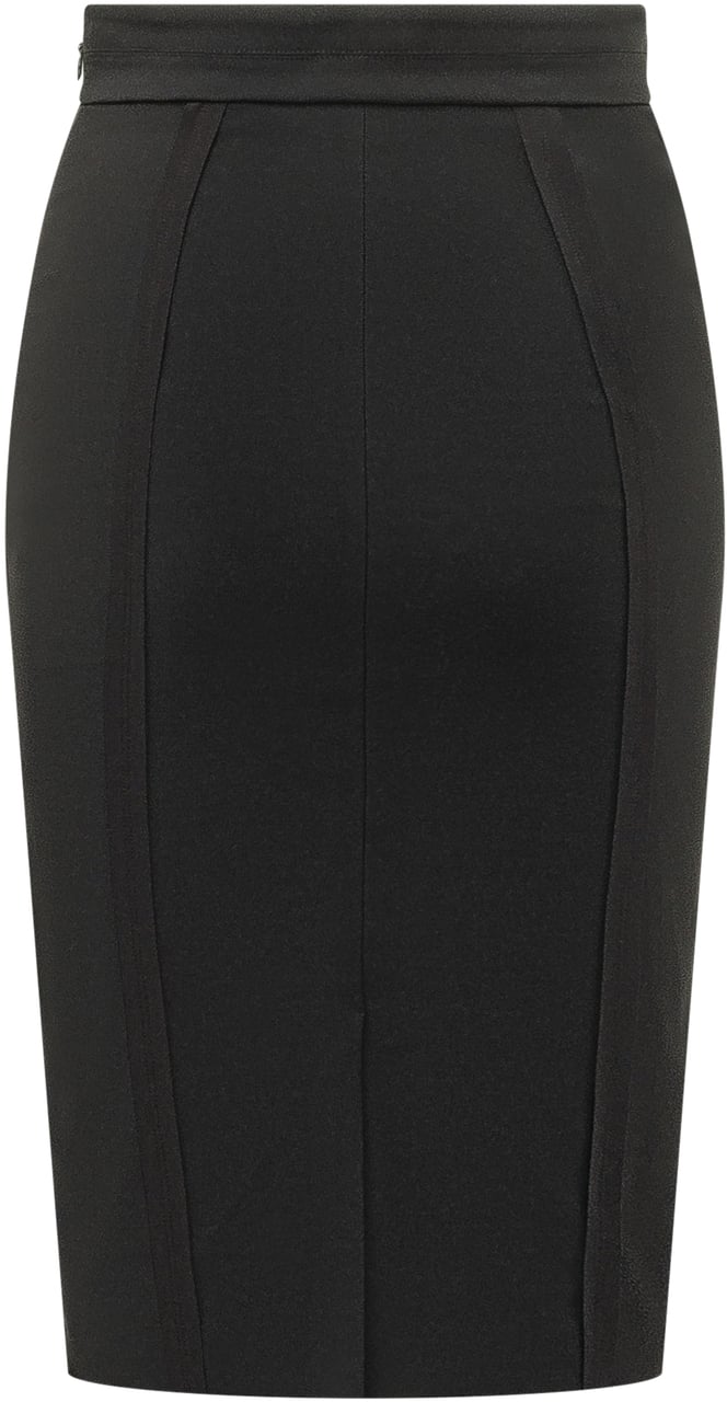Elisabetta Franchi Gonna Midi a Tubino Zwart