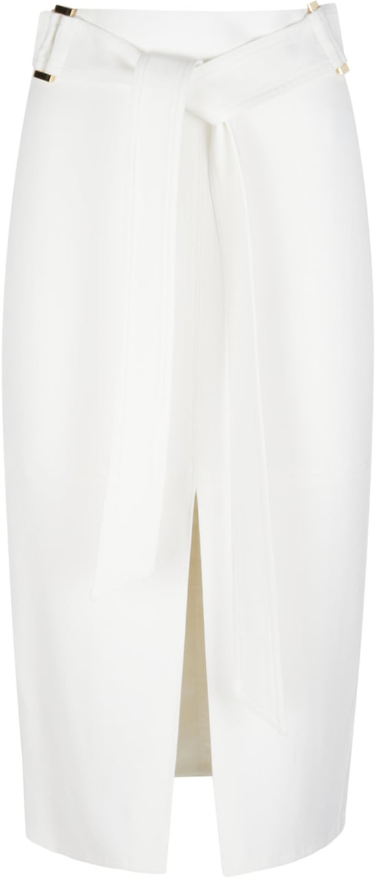 Elisabetta Franchi Belted Skirt White Wit