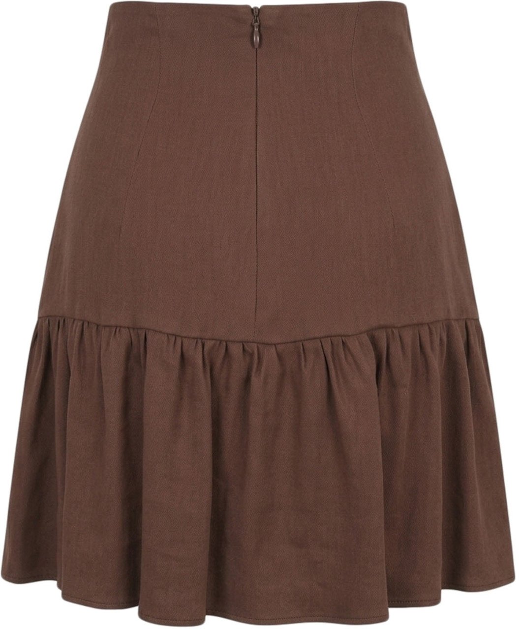 Elisabetta Franchi Linen blend mini skirt Bruin