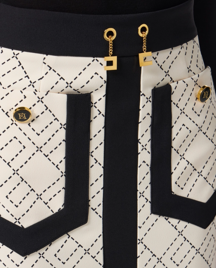 Elisabetta Franchi Skirts Lattenero Zwart