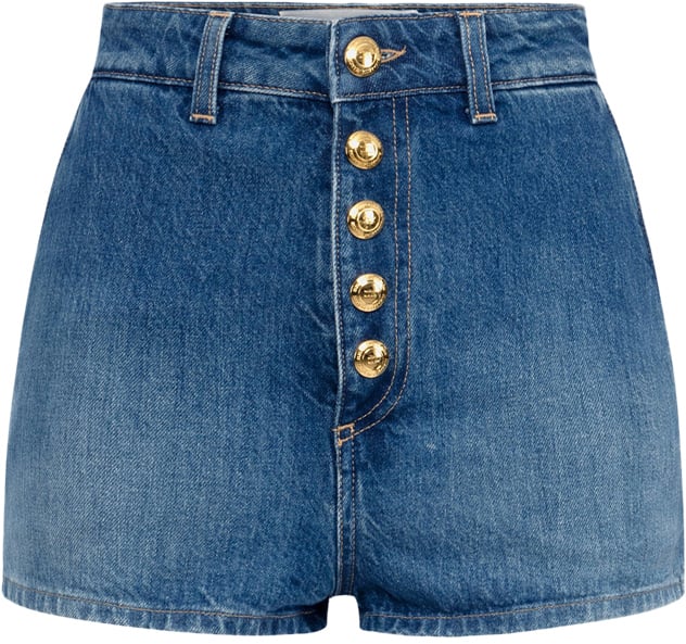 Elisabetta Franchi Shorts Blue Denim Blauw