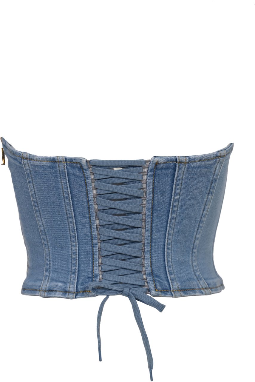 Elisabetta Franchi Top Blue Blauw