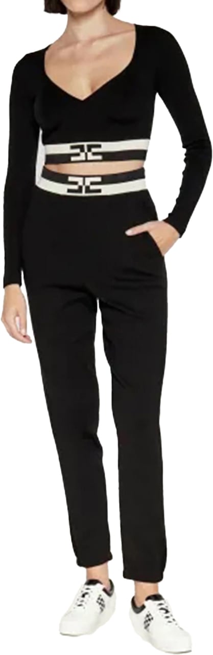 Elisabetta Franchi Trousers Black Zwart