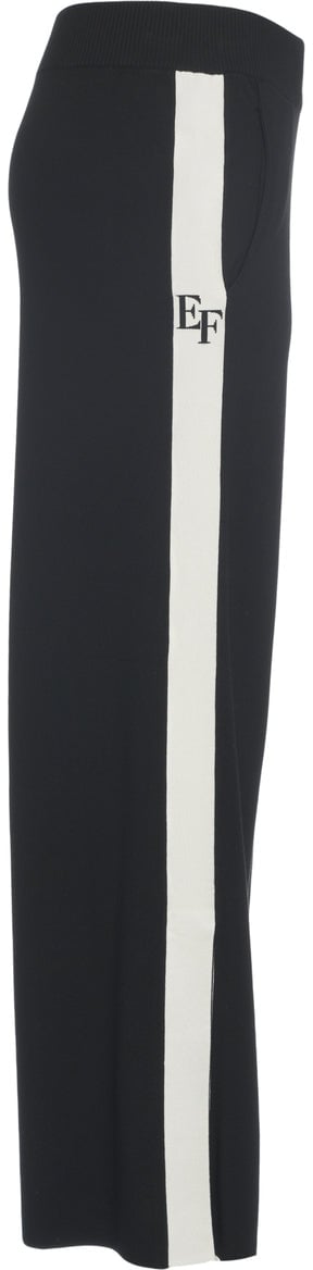 Elisabetta Franchi Trousers with wide leg Zwart