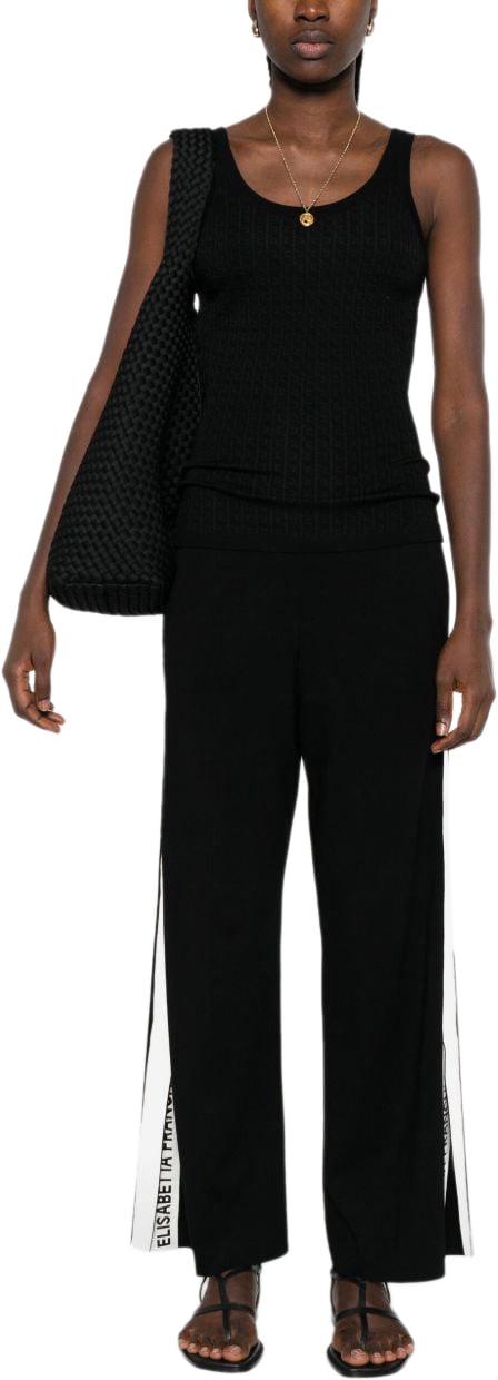 Elisabetta Franchi Trousers Black Zwart