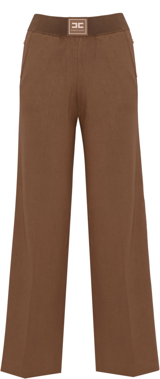 Elisabetta Franchi Trousers Argillaburro Beige