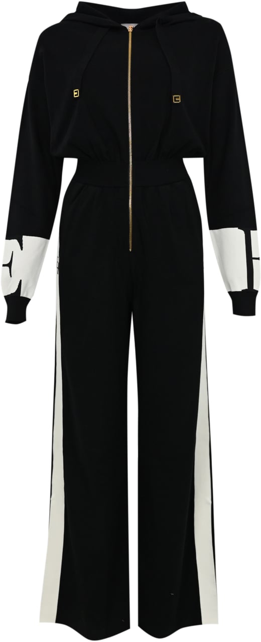 Elisabetta Franchi Trousers Neromilk Wit