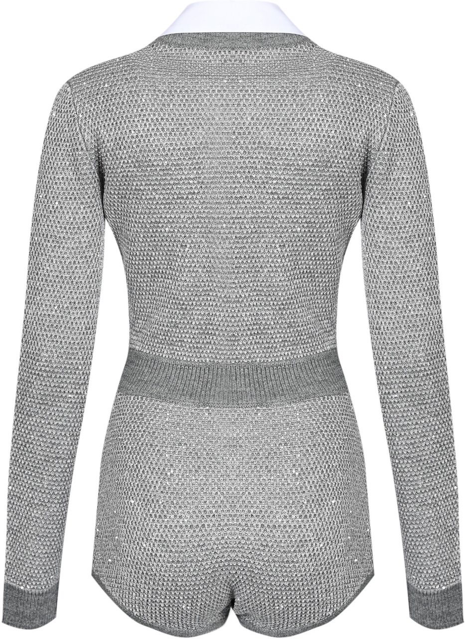 Elisabetta Franchi Trousers Grey Grijs