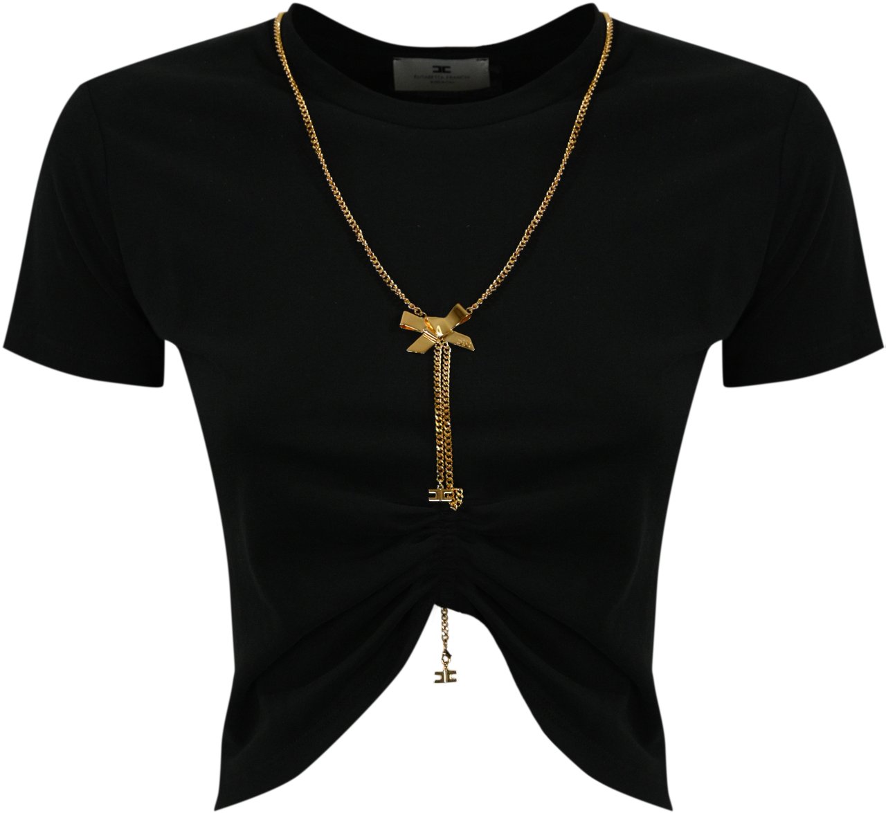 Elisabetta Franchi T-Shirts And Polos Black Zwart