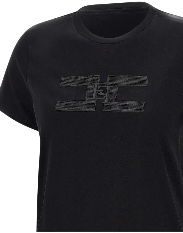 Elisabetta Franchi T-Shirts And Polos Black Zwart