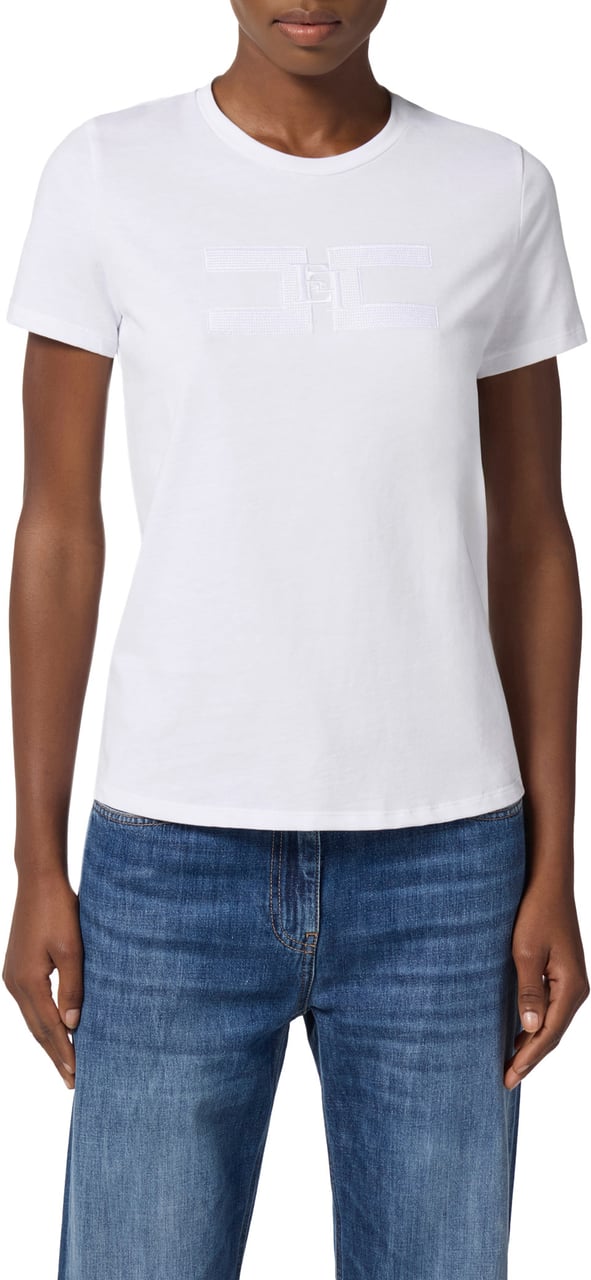 Elisabetta Franchi T-Shirts And Polos Gesso Divers