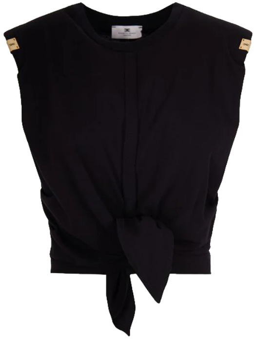 Elisabetta Franchi T-Shirts And Polos Black Zwart