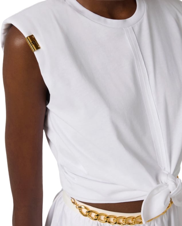 Elisabetta Franchi T-Shirts And Polos Gesso Divers