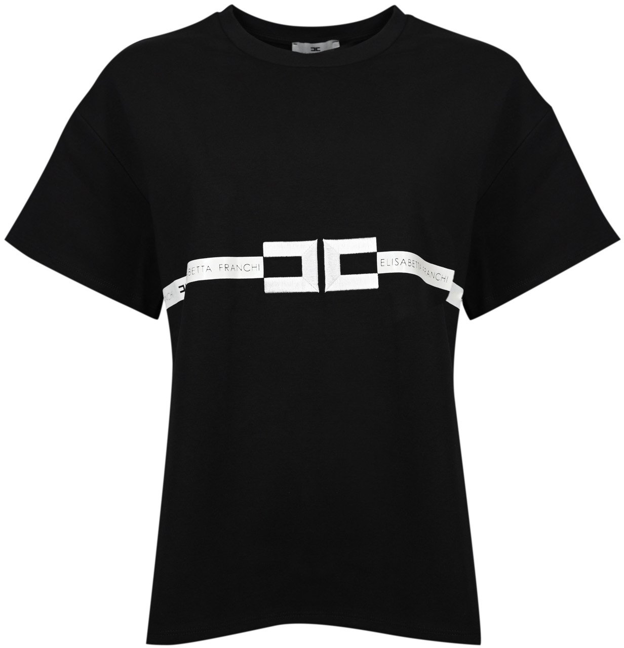 Elisabetta Franchi T-Shirts And Polos Black Zwart