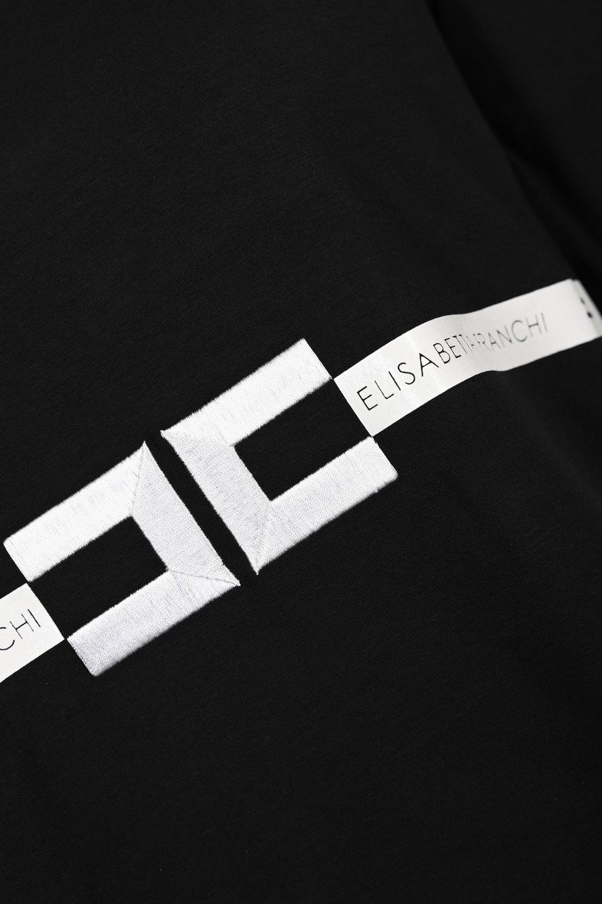Elisabetta Franchi T-Shirts And Polos Black Zwart