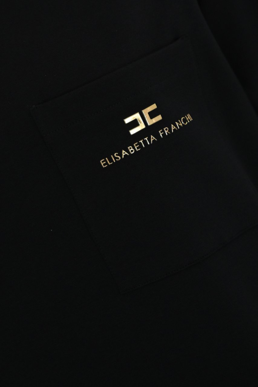 Elisabetta Franchi T-Shirts And Polos Black Zwart