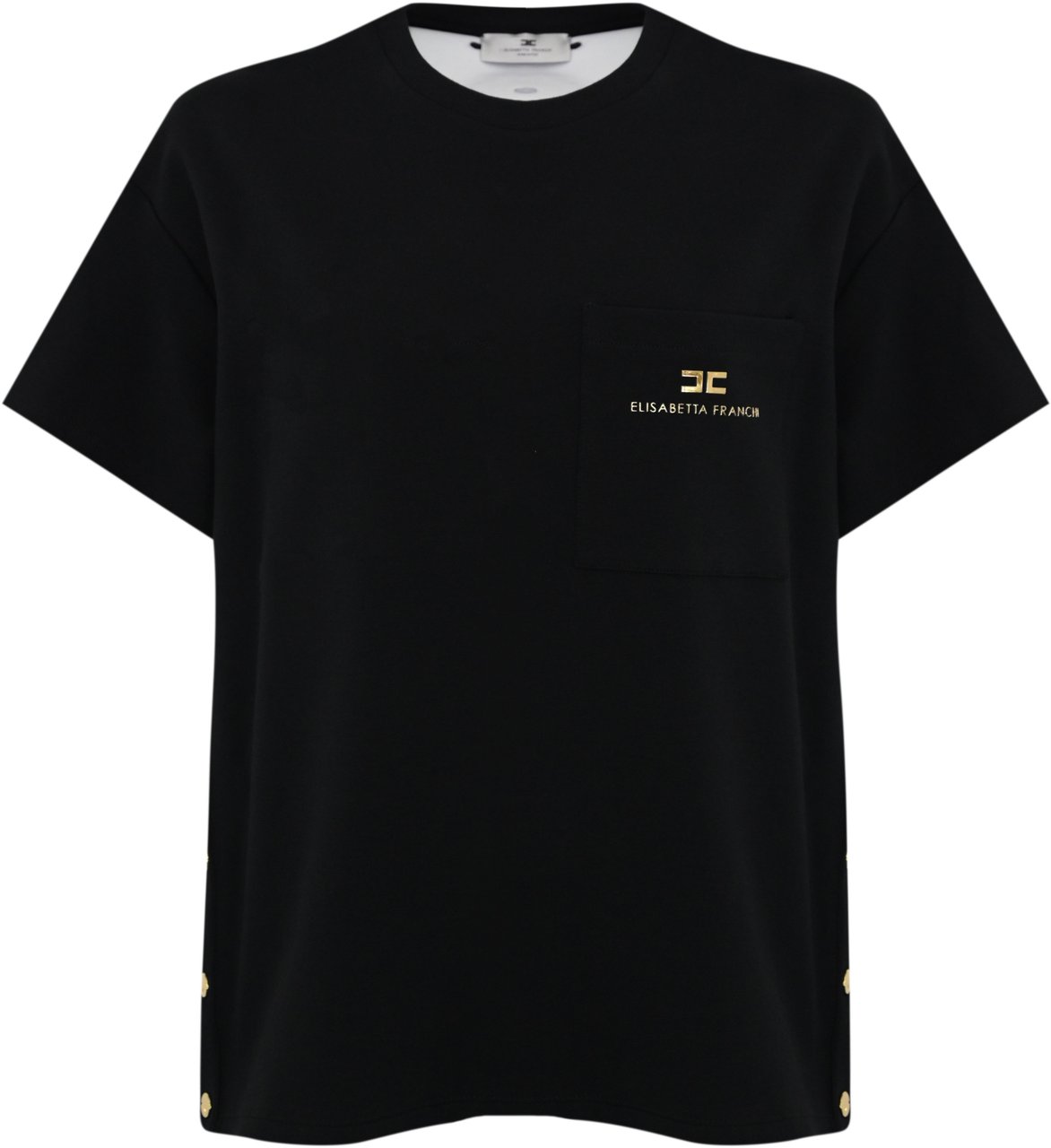 Elisabetta Franchi T-Shirts And Polos Black Zwart
