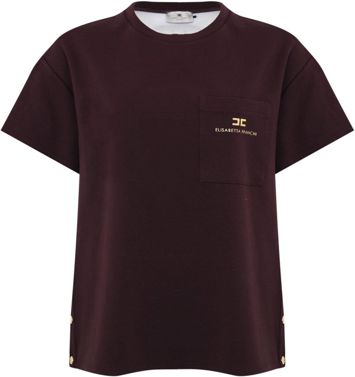 Elisabetta Franchi T-Shirts And Polos Merlot Rood